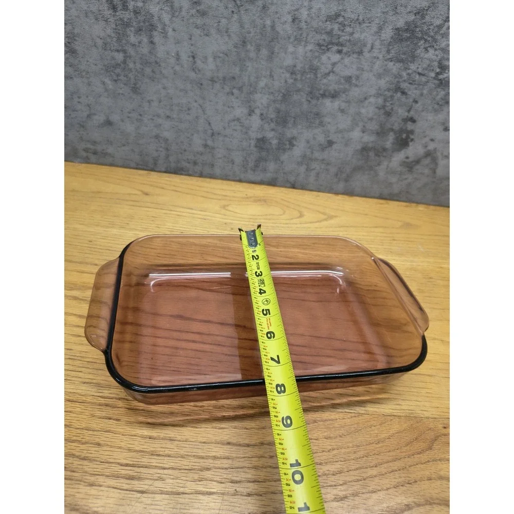 Pyrex 232-R Cranberry Glass Baking Pan Casserole Dish